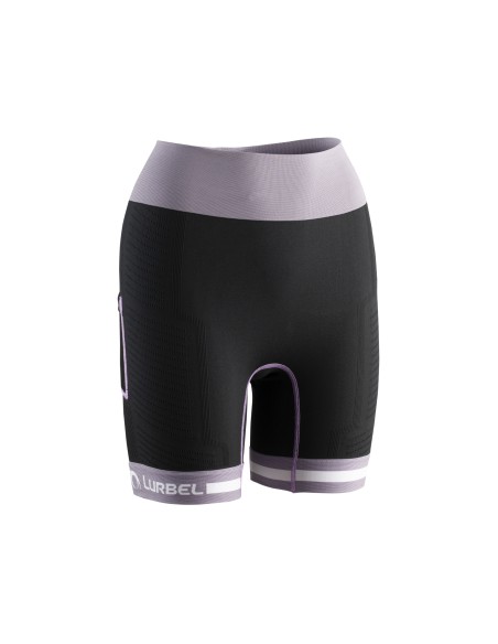 Spirit Flux shorts W (Negro/Lavanda) - Malla corta Trail running para mujer - Lurbel