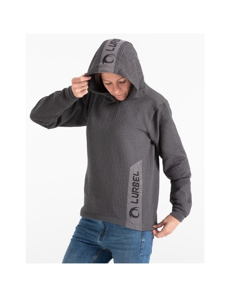 Wave hoodie (Gris Hielo/Negro) - sudadera con tallaje unisex - Lurbel