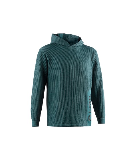 Wave hoodie (Verde botella/negro) - sudadera con tallaje unisex - Lurbel