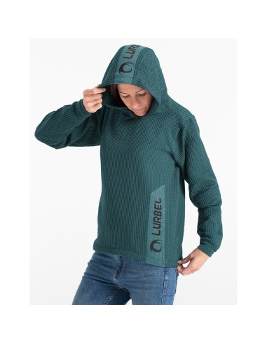 Wave hoodie (Verde botella/negro) - sudadera con tallaje unisex - Lurbel