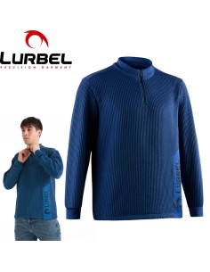 Wave pullover (Azul Royal/Negro) - sudadera con cierre de cremallera en el cuello - Lurbel