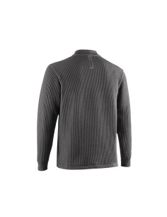 Wave pullover (Gris Hielo/Negro) - sudadera con cierre de cremallera en el cuello - Lurbel 2
