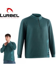 Wave pullover (Verde botella/negro) - sudadera con cierre de cremallera en el cuello - Lurbel