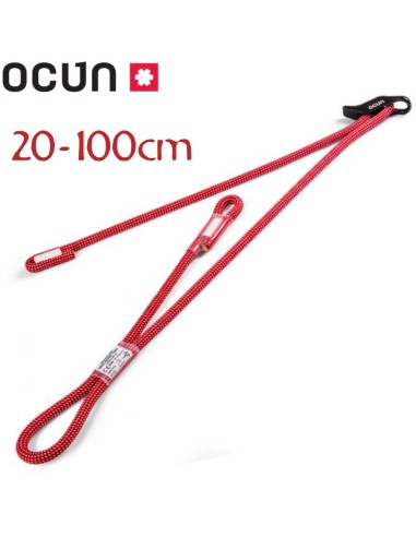 Sbea Adjust Twin 40 - 20/100 cm -  Cabo de anclaje regulable doble - Ocun
