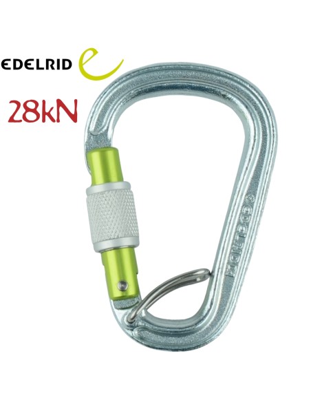HMS Bruce Steel Screw FG - Mosquetón HMS de acero con barra de resorte interna - Edelrid