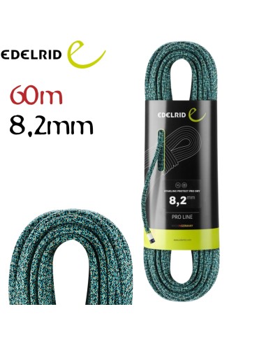 Starling Protect Pro Dry 8,2 mm 60m (Icemint-Night) - Cuerda doble para via larga - Edelrid
