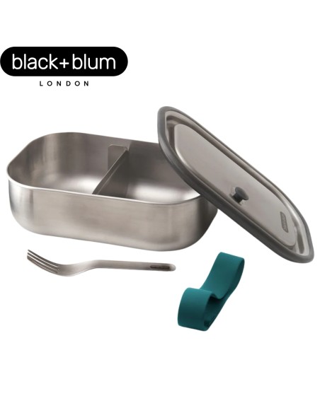 Stainless Steel Sandwich box large (Ocean) - Sandwichera grande - Black + Blum