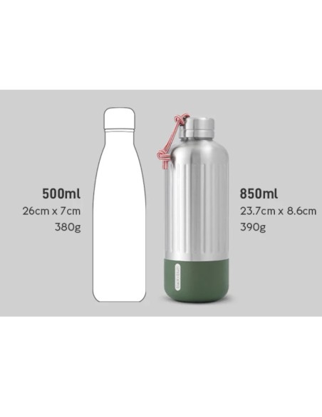 Explorer Large (850ml) (Black) - Botella acero inox. con aislamiento termico - Black+ Blum