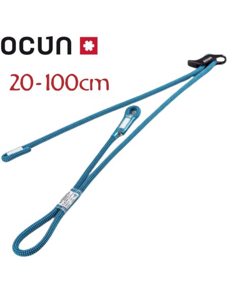 Sbea Adjust Twin 40 - 20/100 cm -  Cabo de anclaje regulable doble - Ocun