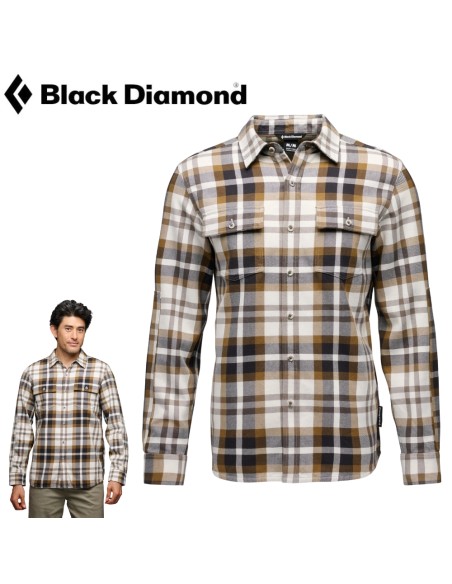 Project Twill Long Sleeve (DK Cury-Off White) - Camisa algodon manga larga  - Black Diamond