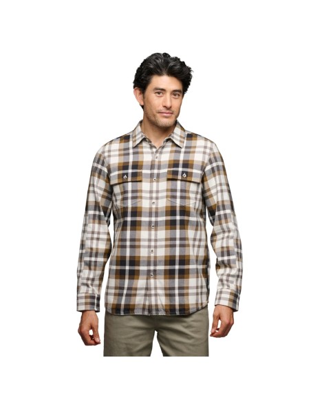 Project Twill Long Sleeve (DK Cury-Off White) - Camisa algodon manga larga  - Black Diamond