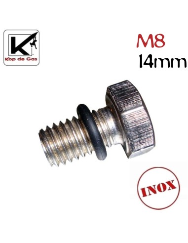 tornillo inoxidable m8 x 14mm + junta - kop de gas