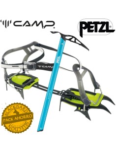 Pack crampones Ascent Universal + Piolet glacier Linkin - C.A.M.P / Petzl