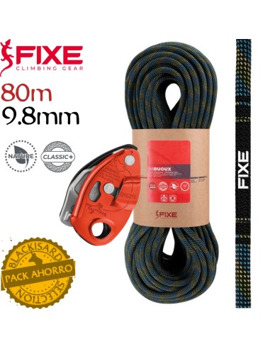 Pack Buoux 9.8mm (80m) + Grigri - Cuerda con asegurador - Fixe/Petzl