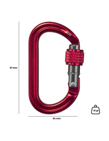 Xot rosca - Pequeño mosquetón auxiliar con rosca - Fixe