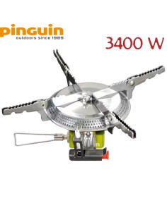 Pinguin Camper - Hornillo de gas con encendecor piezoelectrico - Pinguin