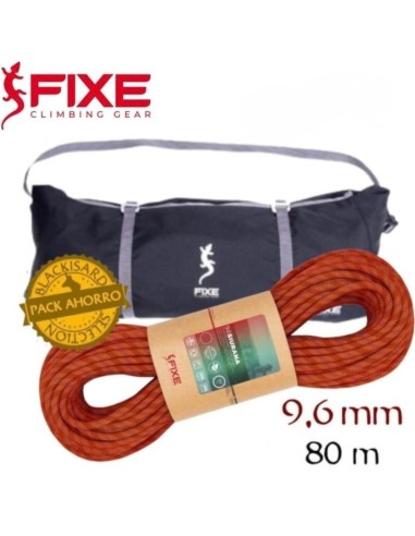 Pack Siurana 80m + bolsa - Cuerda dinámica 9,6mm Endurance + bolsa bandolera - Fixe/Roca
