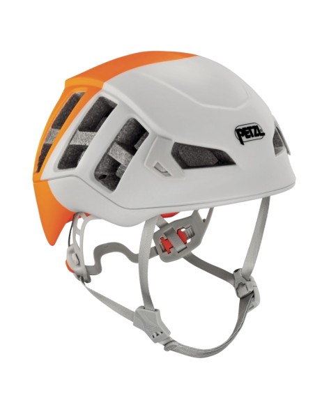 Meteor (Blanco/Naranja) - Casco ligero para escalada y alpinismo - Petzl