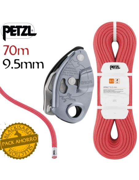Pack cuerda Arial 9,5mm 70m + Grigri - Petzl