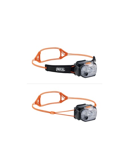 Swift RL Black/Orange (1200 lumens) Linterna frontal compacta, ultrapotente y recargable - Petz