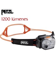 Swift RL Black/Orange (1200 lumens) Linterna frontal compacta, ultrapotente y recargable - Petz