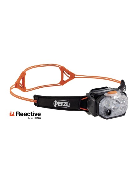 Swift RL Black/Orange (1200 lumens) Linterna frontal compacta, ultrapotente y recargable - Petz