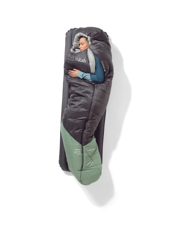 Radeon Womens -6 Regular LZ (Dark Fig Green/Graphene) - Saco de dormir sintetico unisex - Rab