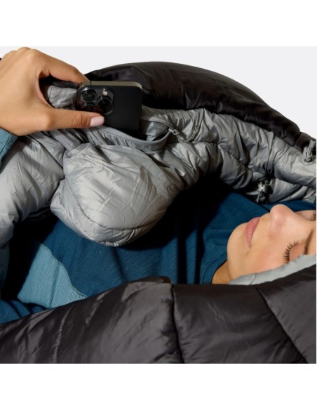 Radeon 0 Womens Regular LZ (Dark Fig Green/Graphene) - Saco de dormir sintetico Mujer - Rab