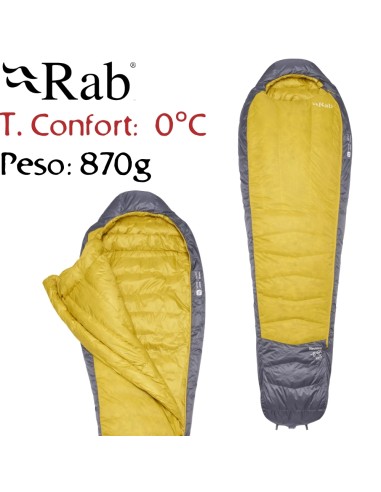 Neutrino -6 Regular LZ (Graphene/Dark Pollen) - Saco de dormir de plumas ligero - Rab