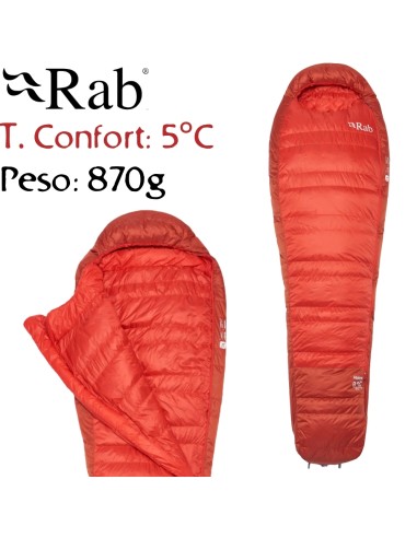 Alpine 0 Regular LZ (Dark Horizon/Tuscan Red) - Saco de dormir de plumas ligero - Rab