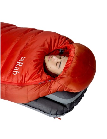 Alpine 0 Regular LZ (Dark Horizon/Tuscan Red) - Saco de dormir de plumas ligero - Rab