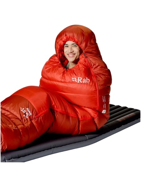 Alpine 0 Regular LZ (Dark Horizon/Tuscan Red) - Saco de dormir de plumas ligero - Rab