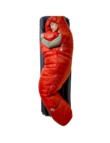 Alpine 0 Regular LZ (Dark Horizon/Tuscan Red) - Saco de dormir de plumas ligero - Rab