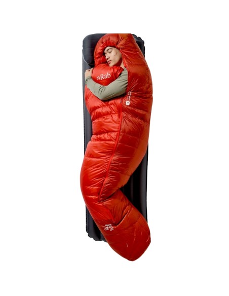 Alpine 0 Regular LZ (Dark Horizon/Tuscan Red) - Saco de dormir de plumas ligero - Rab