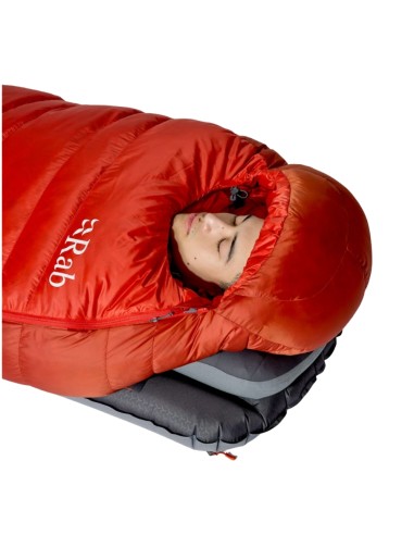 Alpine -6 Regular LZ (Dark Horizon/Tuscan Red) - Saco de dormir de plumas ligero - Rab