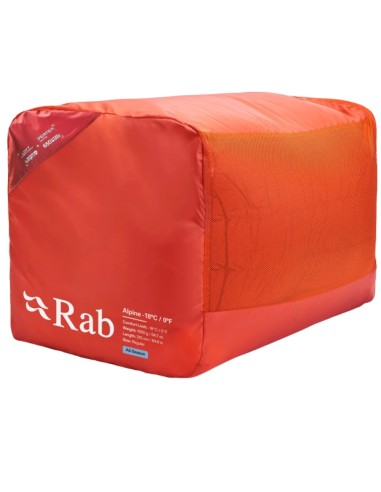 Alpine -6 Regular LZ (Dark Horizon/Tuscan Red) - Saco de dormir de plumas ligero - Rab