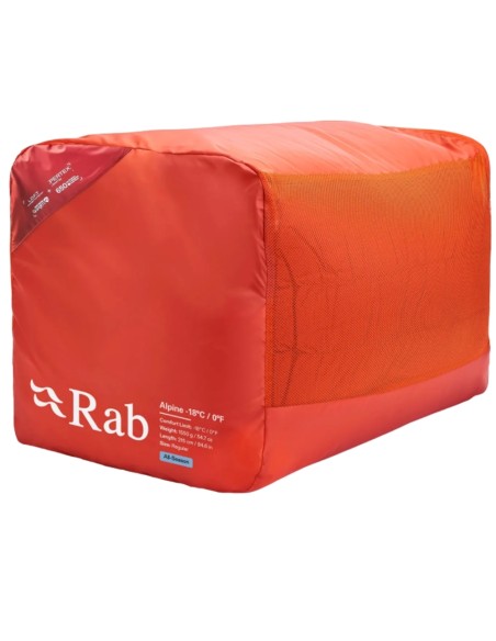 Alpine -6 Regular LZ (Dark Horizon/Tuscan Red) - Saco de dormir de plumas ligero - Rab