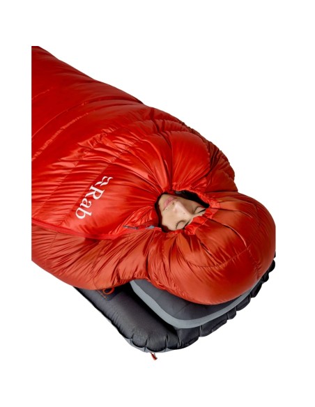 Alpine -12 Regular LZ (Dark Horizon/Tuscan Red) - Saco de dormir de plumas ligero - Rab