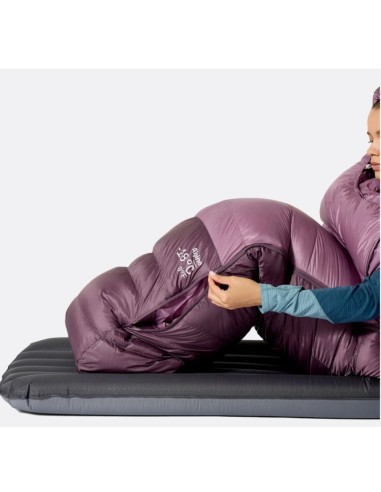 Alpine -6 Women Regular LZ (Iris/Dark Iris) - Saco de dormir de plumas ligero - Rab