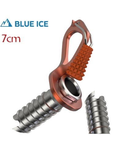 Aero Ice Screw (Orange) 7 cm - Tornillo de hielo con manivela - Blue Ice
