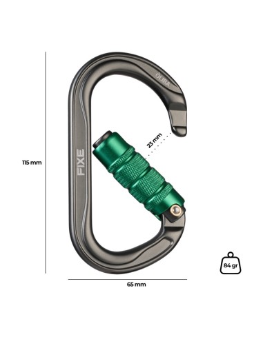 Pack 3 Òliva Triple Lock - Mosquetón simétrico automatico 3 movimientos - Fixe
