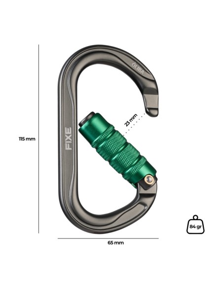 Pack 3 Òliva Triple Lock - Mosquetón simétrico automatico 3 movimientos - Fixe