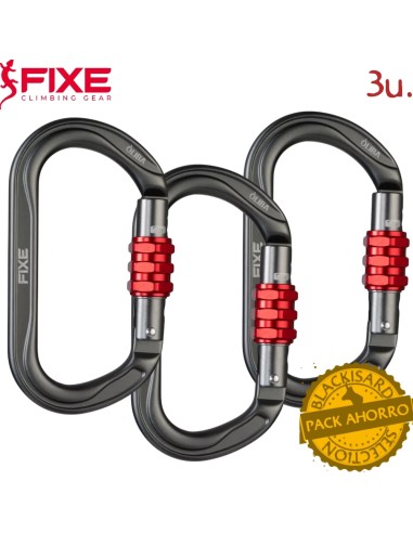 Pack 3 Òliva Screw - Mosquetónes simétricos Rosca hexagonal - Fixe
