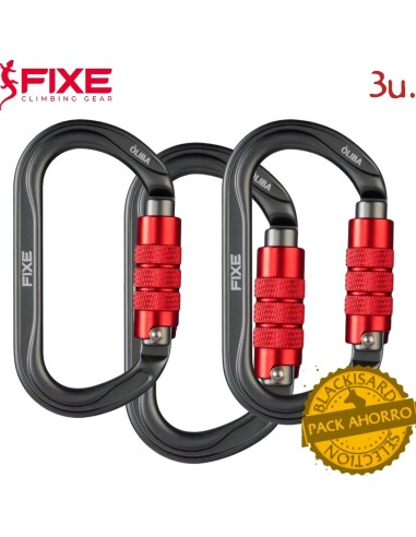 Pack 3 Òliva Twist Lock - Mosquetón simétrico automatico 2 movimientos - Fixe