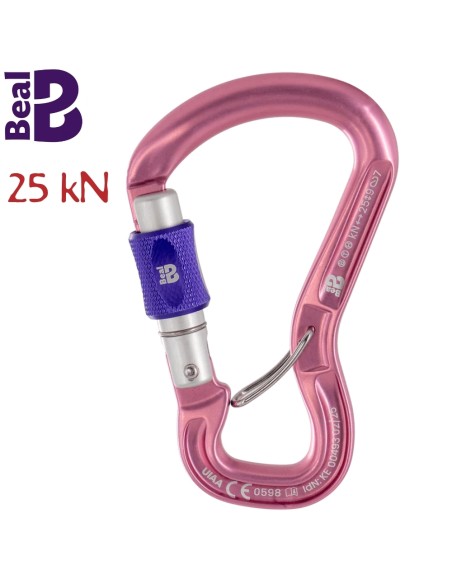 Orient Express (Pink) - Mosqueton rosca con antigiro - Beal