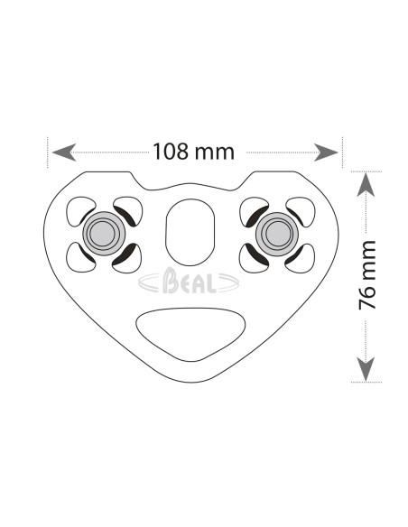 Transf\'air Twin B - Polea twin de placas oscilantes - Beal