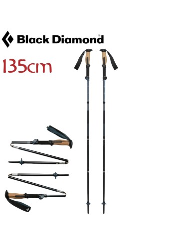 Trail Vista FLZ trekking poles 135 cm (par) - Bastones ligeros y compactos - Black Diamond