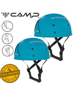 pack 2 rockstar light blue - casco vesátil y sólido (53-62cm) - camp