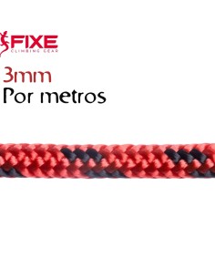 Cordino auxiliar 3mm (por metros) (Negro/Rojo) - Fixe