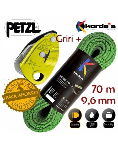 pack monik 70 + grigri plus - korda's / petzl